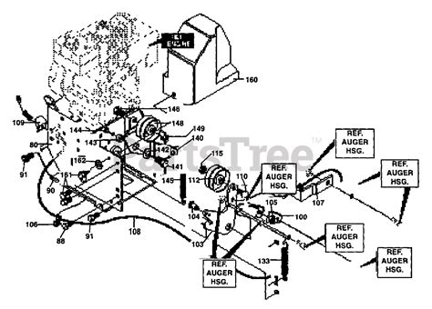 Husqvarna ST 624 - Husqvarna 24" Snow Blower (1998-01) Frame Component ...