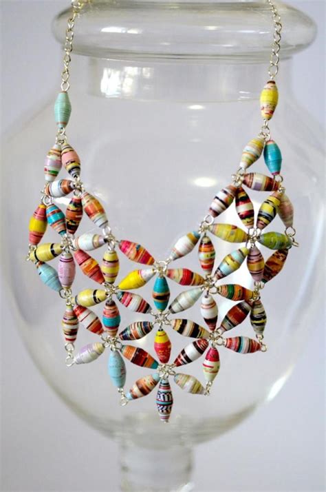 Paper Bead Jewelry Making Ideas 5 | Paper bead jewelry, Paper beads necklace, Paper jewelry