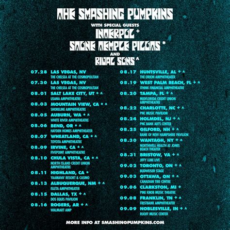 The Smashing Pumpkins Announce 2023 Tour with Interpol, Stone Temple ...