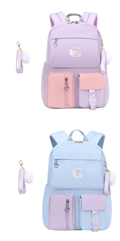 Primary School Backpack Rainbow Waterproof School Bag Cute Backpacks ...