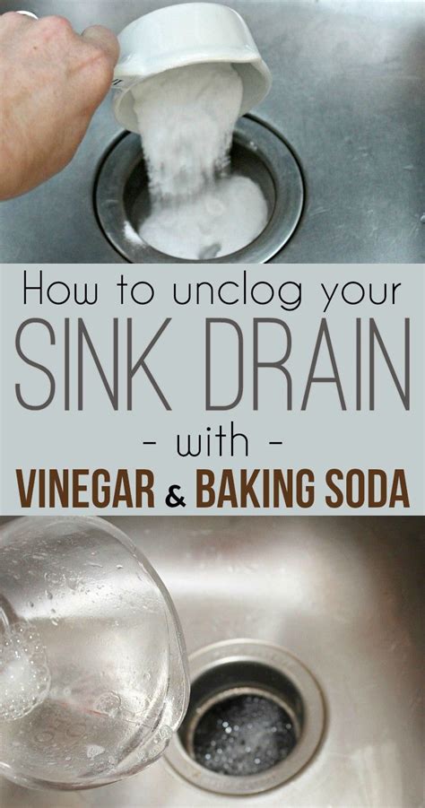 How to unclog a sink drain with baking soda and vinegar - Cleaning Ideas - Make your cleaning ...