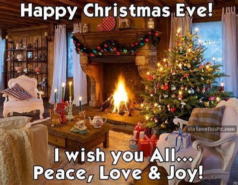 Happy Christmas Eve I Wish You Peace Love And Joy Pictures, Photos, and ...