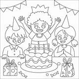 Birthday Party Coloring Page sketch template