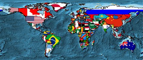 World Map With Country Flags - South Carolina Map