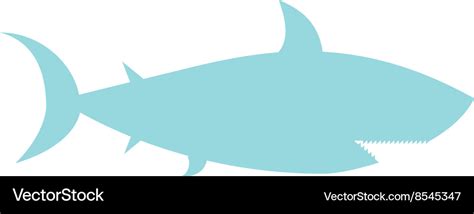 Cartoon Shark silhouette Royalty Free Vector Image