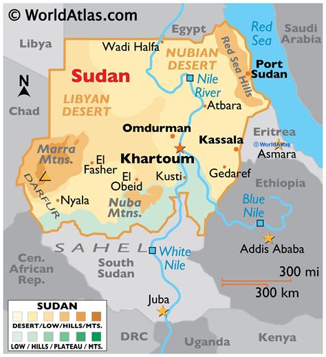 Sudan Map / Geography of Sudan / Map of Sudan - Worldatlas.com