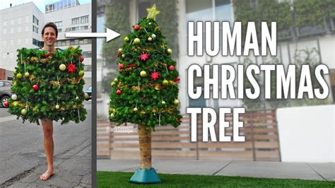 Human Christmas Tree - YouTube