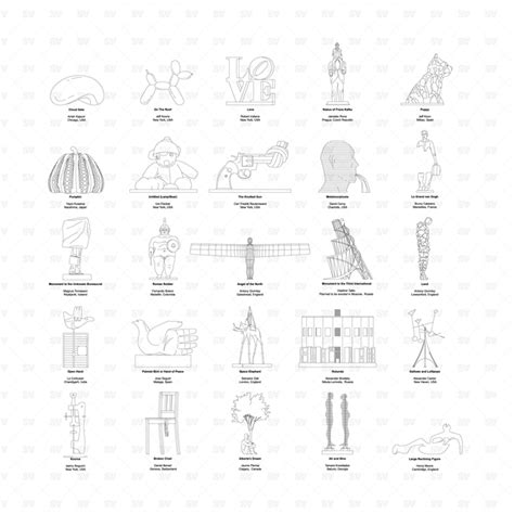 CAD and Vector Famous Public Art Sculptures and Installations Mega-Pack ...