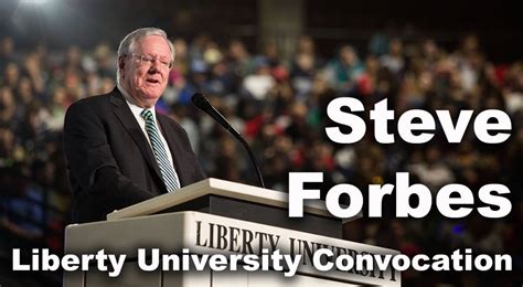 Steve Forbes speaks at Liberty University Convocation - (CEO of Forbes magazine) - Faith ...