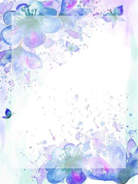 Blue Watercolor Hand Painted Flower Background Wallpaper Image For Free Download - Pngtree ...