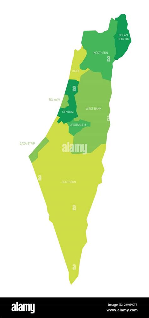 Israel - administrative map of districts Stock Vector Image & Art - Alamy