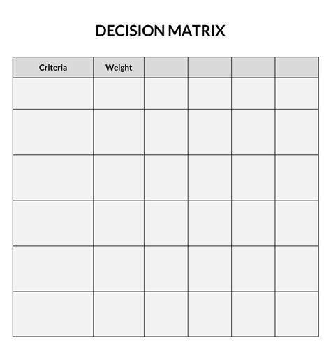 26 Professional Decision Matrix Templates (Word, Excel)