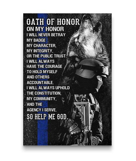 Oath of Honor | Oath, Law enforcement, Honor