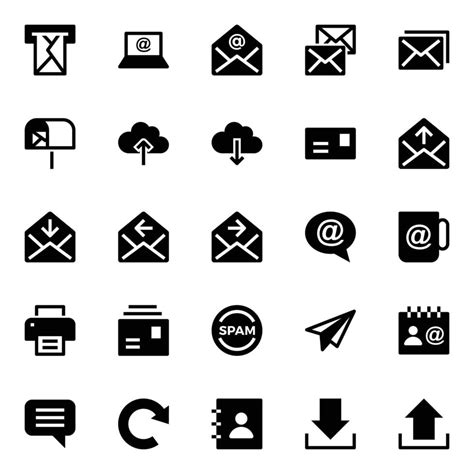 Outline icons for email. 20410413 Vector Art at Vecteezy