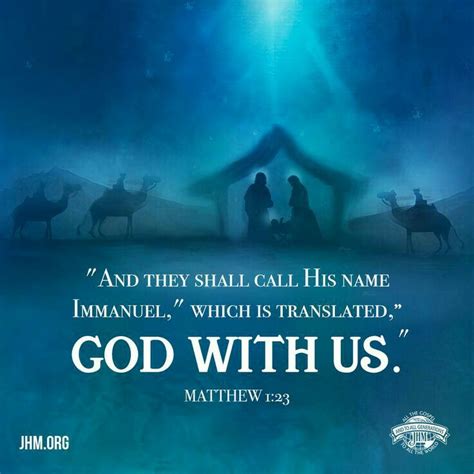 Immanuel - God With Us (Matthew 1:23) Christmas Quotes, Christmas ...