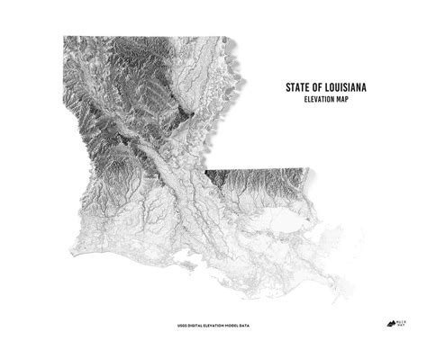 Louisiana Elevation Map | Elevation map, Relief map, Elevation