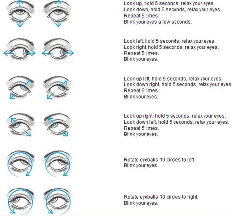 10 best Eye Exercises images on Pinterest | Exercises, Facial exercises ...