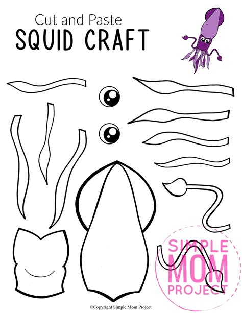 Easy DiY Squid Craft for Kids with Free Squid Template – Simple Mom Project