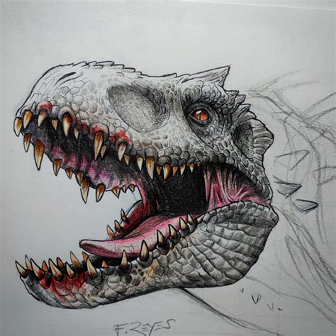 Indominus Rex Drawing Picture - Drawing Skill