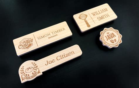 Wooden Name Badges | Custom Designed & Manufactured