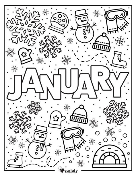 January Coloring Page | New year coloring pages, Coloring pages winter ...