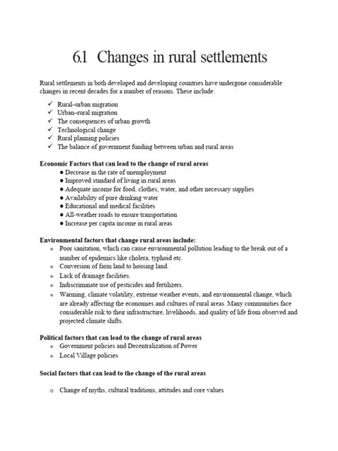 Settlement Patterns | PDF | Urbanization | Rural Area