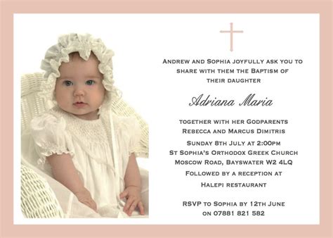 Baptism invitation | Baptism invitations, Christening invitations ...