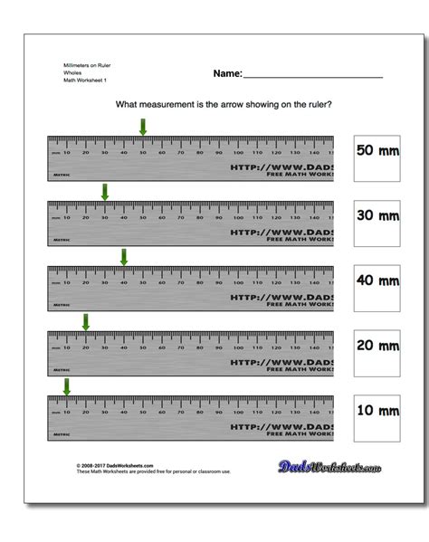 Measuring With A Metric Ruler Worksheets