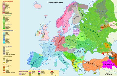 Languages of Europe | Language map, Europe map, Europe language