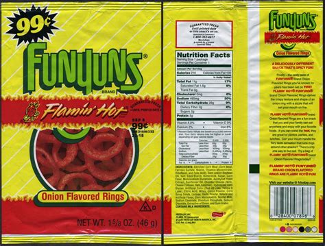 Frito-Lay - Funyuns Flamin' Hot snack package - 2009 | Hot snacks, Diy ...