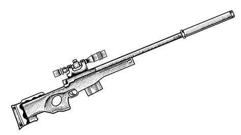 illustration vector vintage sniper guns 4573747 Vector Art at Vecteezy