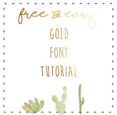 Free & Easy Gold Font Tutorial – Mackenzie Kendall