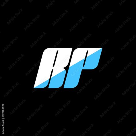 RP letter logo design on black background. RP creative initials letter logo concept. RP icon ...