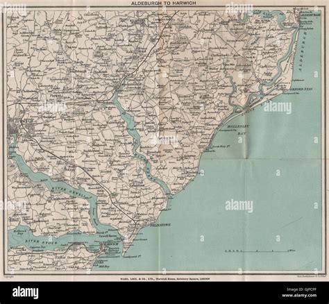 Suffolk coast map hi-res stock photography and images - Alamy