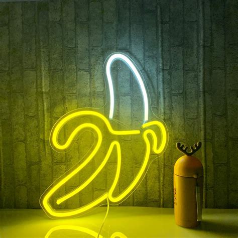 Buy Banana Neon Signs LED Neon Lights Art Wall Decorative Lights Neon Lights for Room Wall Kids ...