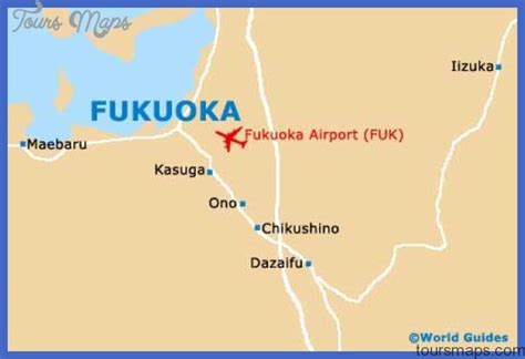 Fukuoka Map Tourist Attractions - ToursMaps.com