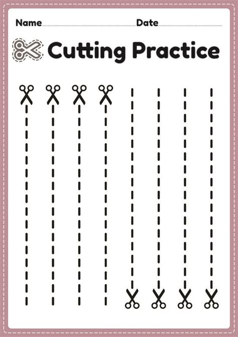 cutting activities for kindergarten free printable pdf - free cutting practice printables ...