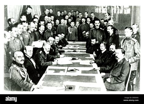 Negotiating the Treaty of Brest-Litovsk. Finally signed on 3 March 1918 ...