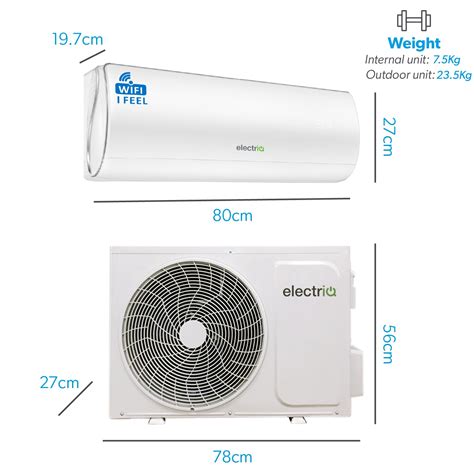 IQool Plus 9000 BTU Smart A+++ Wall Split Air Conditioner with Heat ...