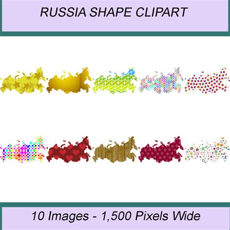 RUSSIA SHAPE CLIPART ICONS - MasterBundles