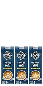 Amazon.com: SOWN Organic Oat Creamer Unsweetened - Barista Oat Milk Non ...