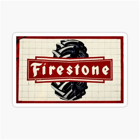 "Firestone Tires - Vintage logo" Sticker by MabreyAmundsena | Redbubble