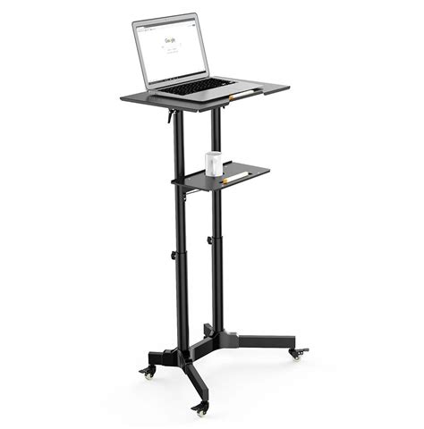 Mobile Laptop Desk Cart Height and Angle Adjustable Tilt Spiting Laptop Stand Table Price in ...
