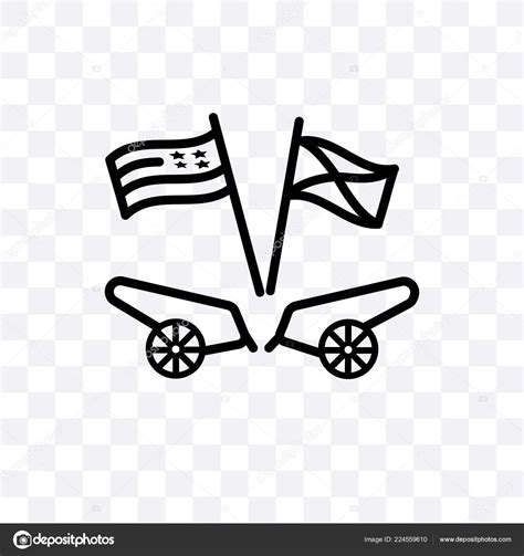 American Civil War Vector Linear Icon Isolated Transparent Background ...