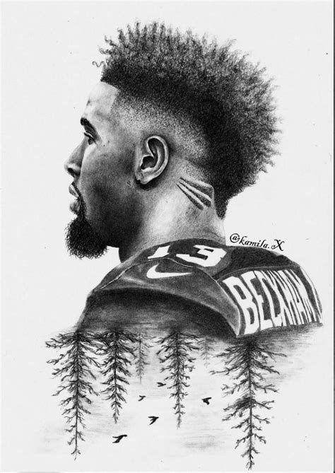 Odell Beckham Jr Catch Drawing at PaintingValley.com | Explore collection of Odell Beckham Jr ...