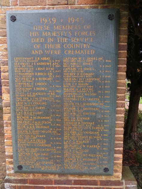 Oxford Crematorium | Cemetery Details | CWGC