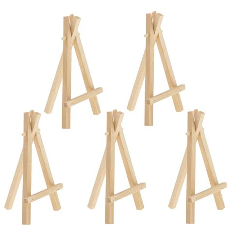 5pcs Mini Wooden Easel Display Painting Stand Card Canvas Holders 12.5x7cm-in Easels from Office ...