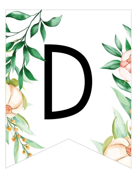 Free Printable Floral Botanical Banner - World of Printables