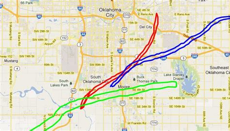 Map: Pattern Of Tornadoes Hitting Same Part Of Oklahoma City | FOX 2