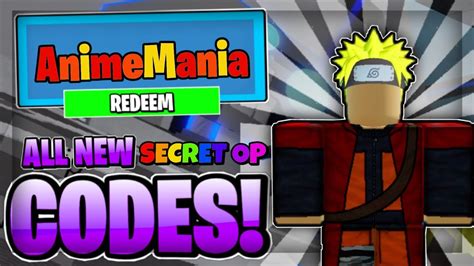 ALL *7* NEW SECRET OP CODES IN ANIME MANIA! | Roblox Anime Mania - YouTube